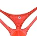 WOSESE Mens Swim Thong G-string Underwear Tangerine