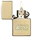 Zippo Logo Pocket Lighter, High Polish Brass