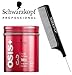 Schwarzkopf OSIS + THRILL 3 Texture FIBER GUM, Strong Control (with Sleek Steel Pin Tail Comb) (3.38 oz/100 ml)