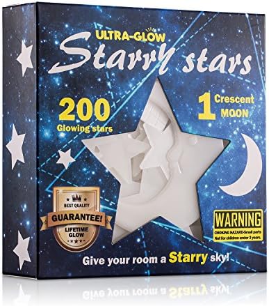 chengdatong Glow In The Dark Stars Sticker 3D Fluorescent Reusable Ceiling Décor of 200Pcs Stars And 1Bonus Moon For Baby Nursery and Kid’s Bedroom