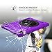 BRAECN for iPad Mini5 Shockproof Case Three Layer Drop Protection Rugged Protective Heavy Duty iPad Mini4 Case with 360 Degree Swivel Stand/Hand Strap and Shoulder Strap for iPad Mini 5/4 Case(Purple)