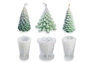 FURIMUK Christmas Tree Silicone Mold 3D Candle Molds for Making Tree Shaped Silicone Epoxy Resin Mold 3D Christmas Pine Tree Silicone Mold for Epoxy Resin Casting DIY Aromatherapy Candles Wax Gift Decoration