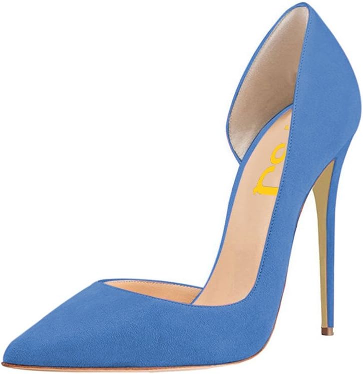 FSJ Women Formal Dress Shoes Pointed Toe D'Orsay High Heels Sexy Stiletto Pumps Size 4-15 US