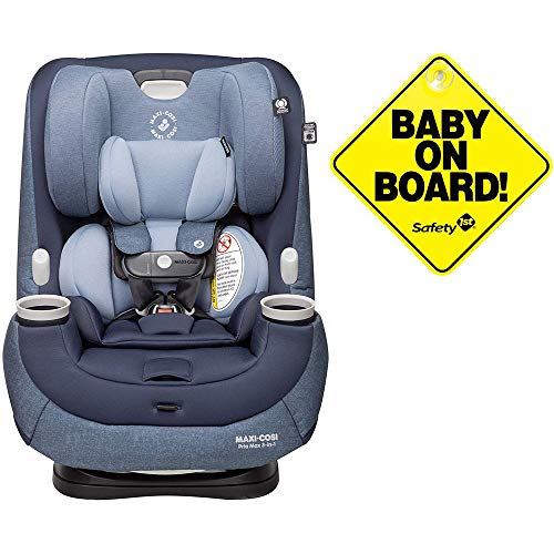 Maxi-Cosi Pria Max 3-in-1 Convertible Car Seat – Nomad Blue with Baby on Board Sign
