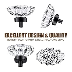 SHINY HANDLES Glass Crystal knobs for Dresser