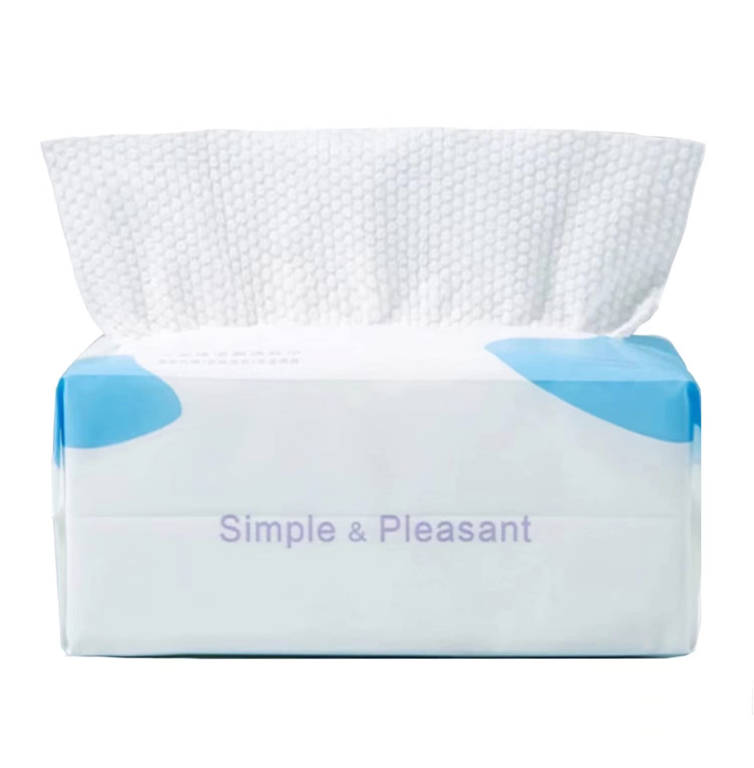 Pack of 100 Dry Cloths Made of Pure Cotton, Face Cloths, Non-Woven Fabric, 100% Cotton Fabric, Baby Wipes, Thickened Moist and Dry Wipes for All Skin Types (20 x 20 cm) (1 piece)