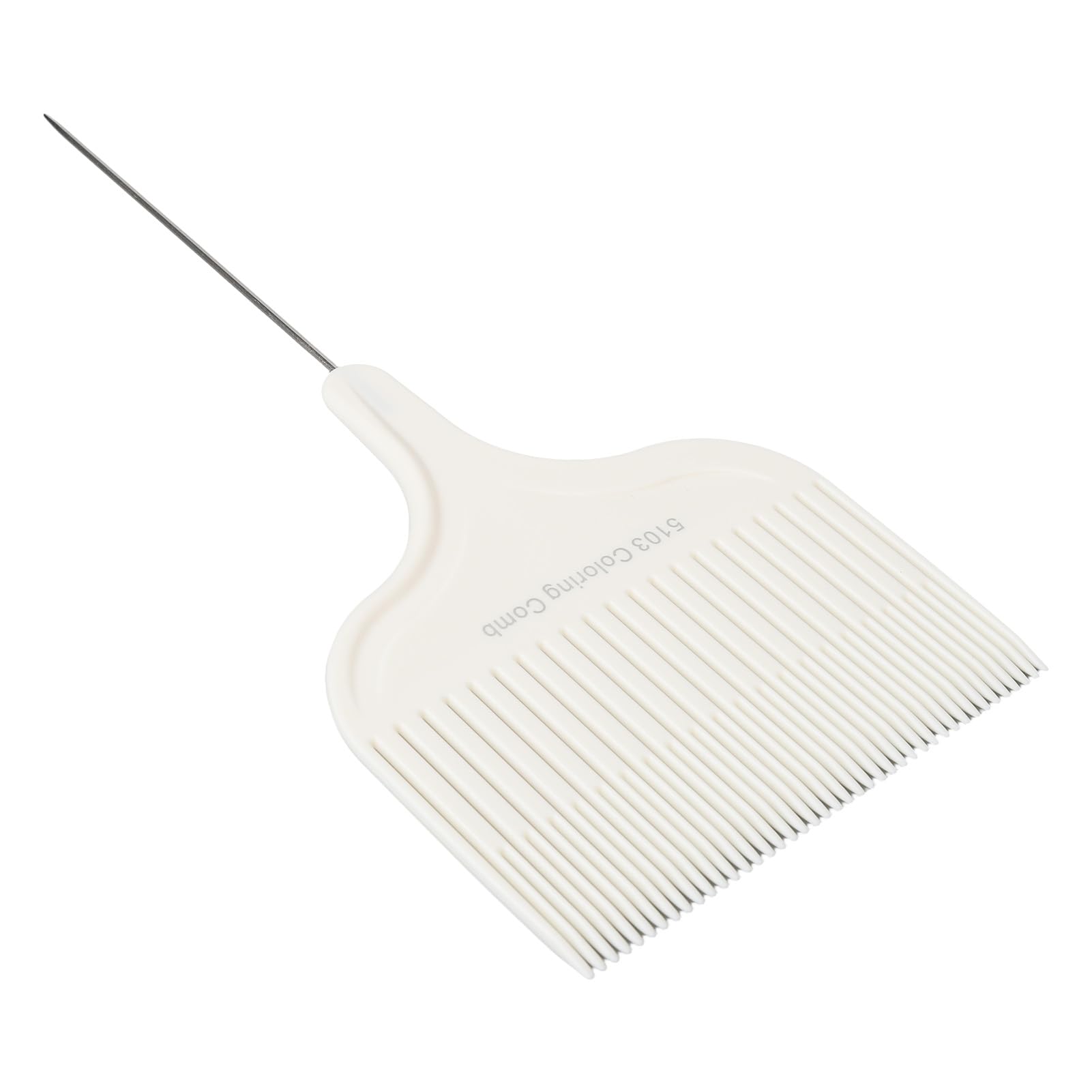 Hair Dyeing Comb,Hair Comb Stylists Styling Comb,Professional Steel Needle Pointed Tail Sectioning Highlights Comb for Hair Dying (White)