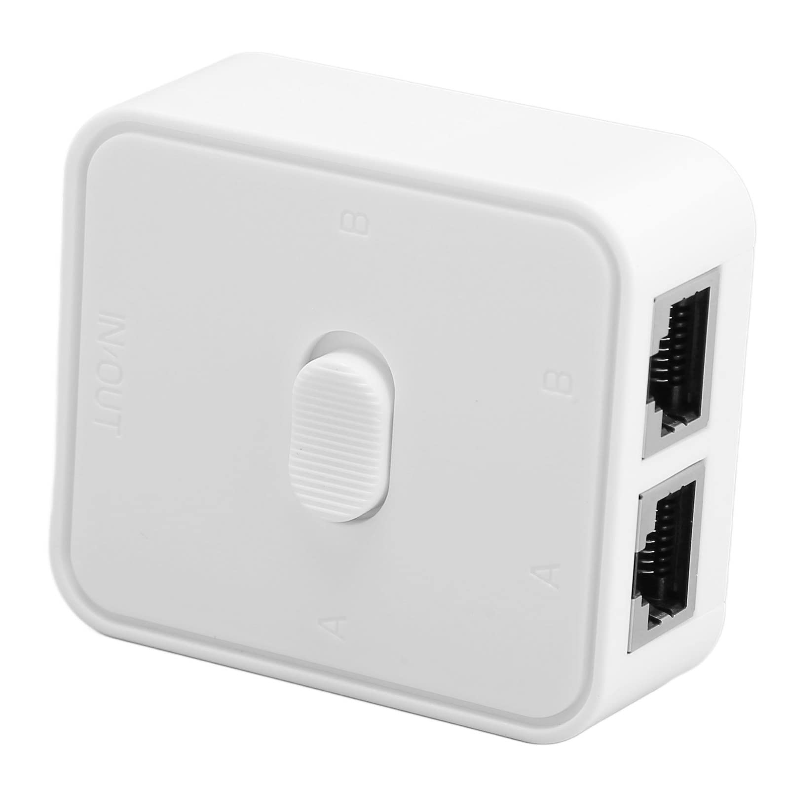 VBESTLIFE 2 Port Gigabit Network Switch, 10/100/1000Mbps 2 In 1 Out or 1 In 2 Out RJ45 Network Switch Splitter Selector