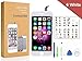 iPhone 6 Screen Replacement For Lcd Touch Screen Digitizer Frame Assembly Set Coolmall369 Free Tool Kit included (White)