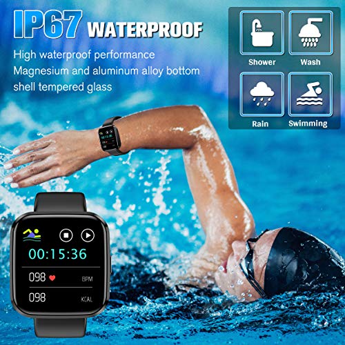 Smart Watch,Bluetooth Smartwatch Touch Screen Sports Fitness Watch Activity Tracker with Heart