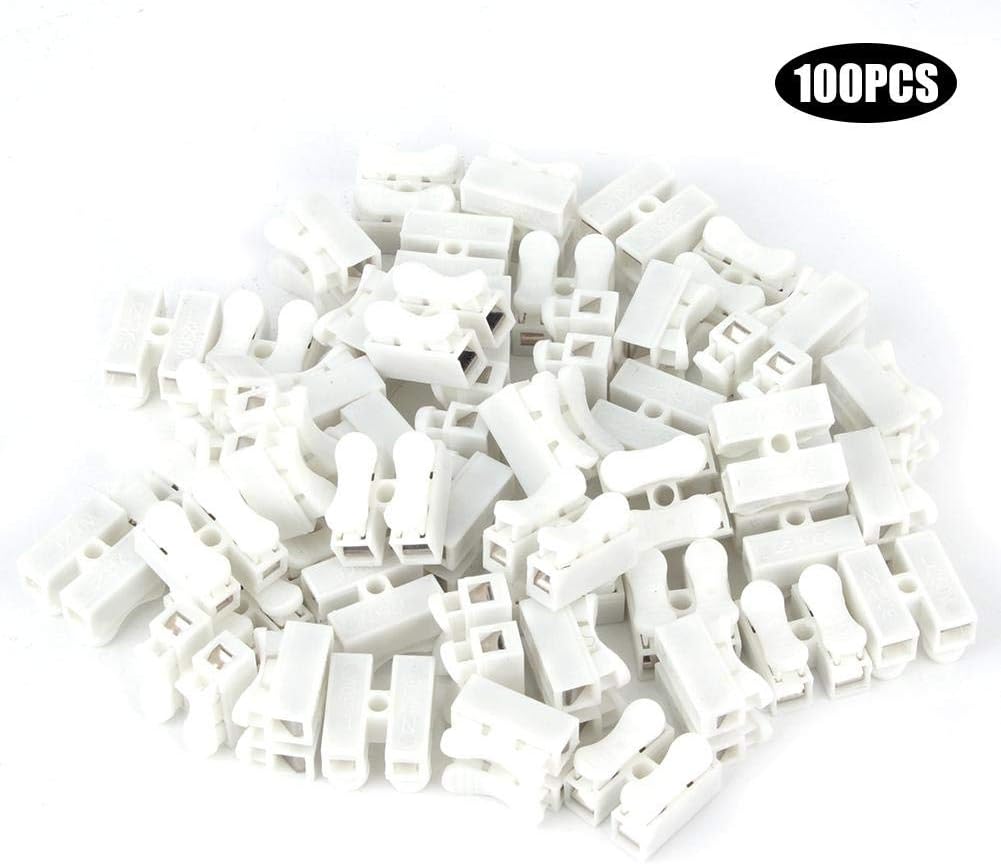 Gransun Plastic Spring Clamp Terminal Block 2 Position Quick Fix