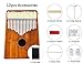 Kalimba 17 Keys Thumb Piano with Asmuse Songbook Tuning Hammer Carrying Bag Thumb Picks Cleaning Cloth (KOA)