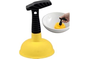 Drain Plunger – Heavy Duty Sink and Toilet Unblocker, Powerful Suction Drain Cleaner for Kitchen Sink, Bathroom Basin, Shower