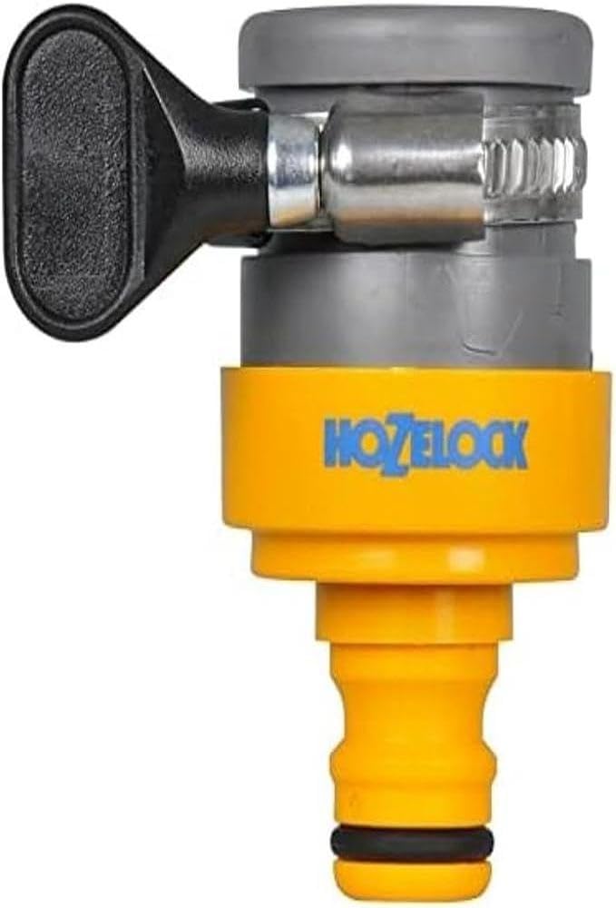 HOZELOCK - Indoor Tap Connector Round ø 14mm - 18mm : For Modern Threadless Kitchen Taps, Adjustable Stainless Steel Collar, Easy and Tight Connection, Loose [2176P9000]