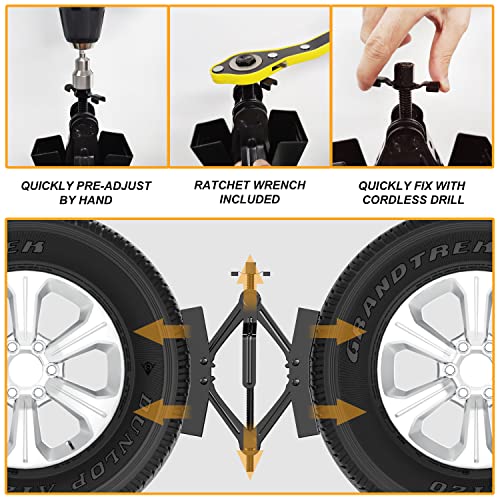 CircleRoad Camper Wheel Chock Stabilizer 2 Sets, RV Wheel Chock X