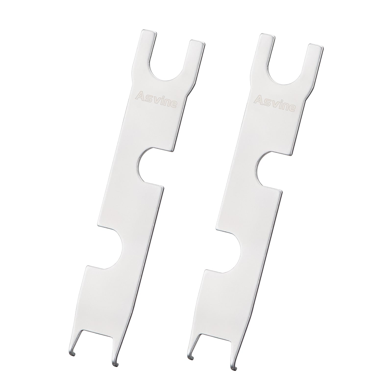 Asvine Wrench for Piston and Vacuum Fountain Pens, Set of 2 Removing Tools, Silver