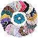 52 Pcs Velvet Hair Scrunchies Hair Bands for Women or Girls,Elastic Soft Ponytail Holder Hair Ties for Birthday, Party, Thanksgiving, Christmas