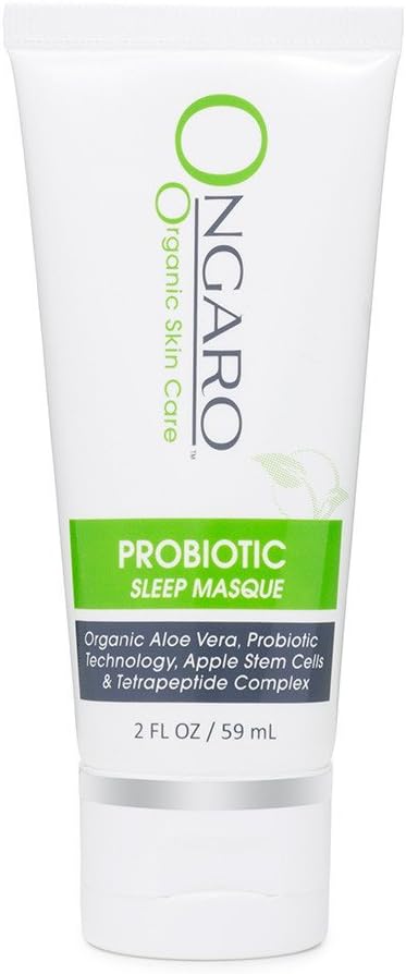 Organic Sleep Mask by Ongaro Beauty; Facial Pore Minimizer, Anti-Aging Night Mask to Firm & Tone Skin While You Sleep; Probiotic Technology, Apple Stem Cells, & Peptides; 2oz