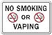 SignMission No Smoking Or Vaping Business Sign | Indoor/Outdoor | Funny Home Décor for Garages, Living Rooms, Bedroom, Offices Drugs Cigarettes Vapor Smoke Rules Signage Sign Decoration