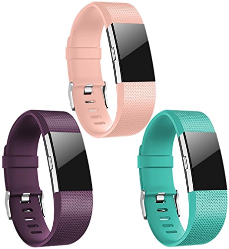 For Fitbit Charge 2 Bands Wristbands CreateGreat Silicone Replacement Charge 2 Accessory Original Color Print Pattern Bands Strap for Large or Small Size