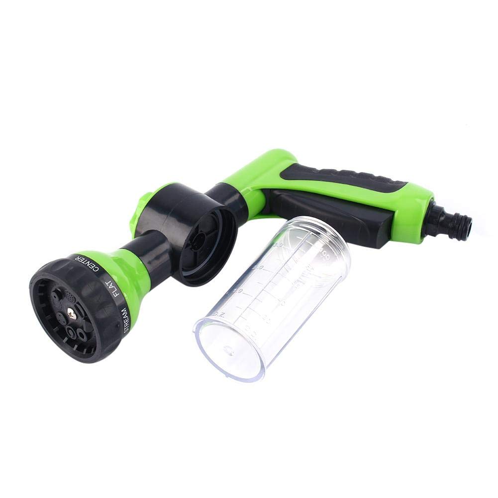 Qiilu Car Foam Water Gun, Multifunction Auto Car Foam Water Gun High Pressure Car Wash Water Gun Car Washer Sprayer Nozzle Bubble Garden Sprayer.-for aspersor manguera hose nozzle sprayer car wa