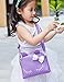 CMK Trendy Kids Cute Little Girls Cat Purse for Toddler Kids Mini Backpack Bags with Bows (82003_Purple), regular