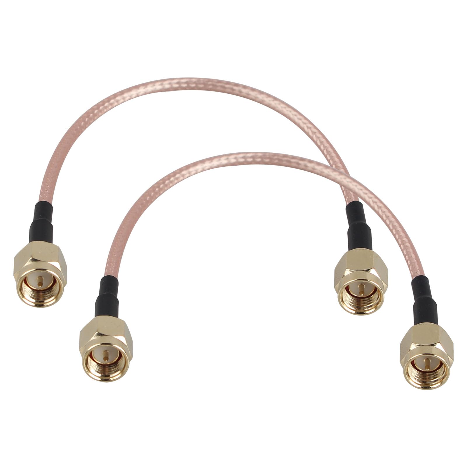 Futheda 2pcs SMA Male to SMA Male Antenna Extension Cable RG316 Coaxial Jumper Cable 15cm/6 inch for RTL-SDR USB Dongle ADS-B Receiver Ham Radio VNA Vector Network Analyzer RF Signal Generator