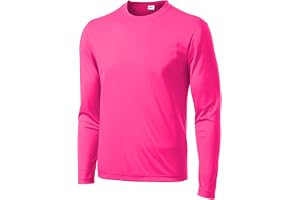 Men's Long Sleeve Moisture Wicking Athletic Shirts, Dry Fit Long Sleeve UV Protection Shirts Men for Workout, Running, Hiking