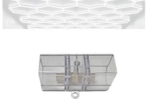 VTOPA 4pcs DIY Hexagonal LED Garage Light connectors, 5 Types of Honeycomb Light connectors, only for LED Garage Light Tubes (I Connector)