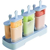 Alinana Ice Lolly Moulds, 9 Cavities Popsicle Molds With Sticks, Food