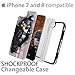 iPhone 8 | 7 Slim Lightweight Case Cover Shockproof Shatterproof Scratch Resistant Hybrid Bumper & Cover | Precise Cutouts For Easy Access | 3 Designs Pack - iPhone 7 & 8 (Black, Transparent)