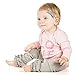 juDanzy 3 Pairs of girls baby Leg Warmers for newborn, infant, toddler, child (One Size, White, Black, Gray)