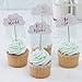 Ginger Ray Rose Gold Cloud Hello World Baby Shower Tassel Cupcake Pick Toppers x 10 - Hello World