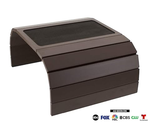 Sofa Arm Tray Table with EVA Base, Fits Over Square Chair Arms