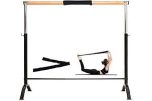 LeStage Ballet Barre - Portable Freestanding Adjustable Training Barre - Pro Series with Foam Protector and Elastic Stretching Strap