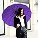 Saiveina 47 Inch Auto Open Straight Strong Durable Umbrella, 190T Fiber Waterproof Windproof Sport Umbrella 16 Ribs