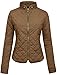 NE PEOPLE Womens Lightweight Quilted Zip Jacket, Medium, NEWJ22CAMEL
