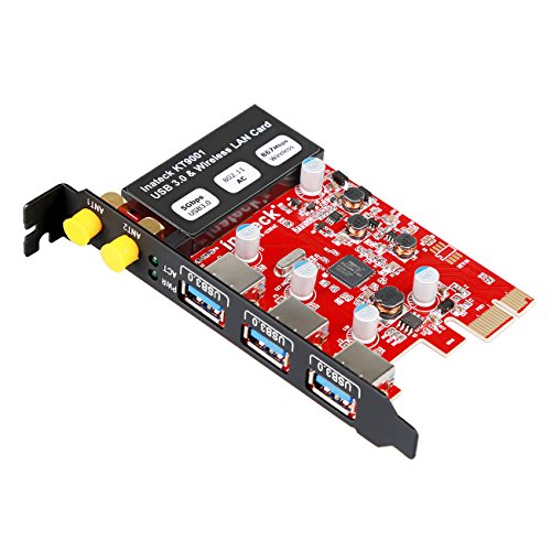 [Wireless Network & 3 USB 3.0 Ports] Inateck PCIE to USB 3.0 3 Ports