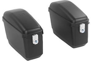 CFTGIW Motorcycle Hard Saddle Bag Matte Black 45L Trunk Accessory for and Riders