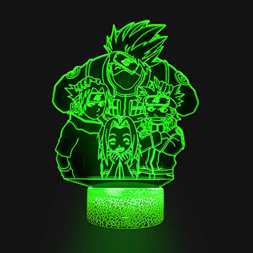 3D Led Anime Light,16 Colors 3D Touch + Remote Control Color Changing Night Light,for Holiday Gifts, and Bedroom Decorations