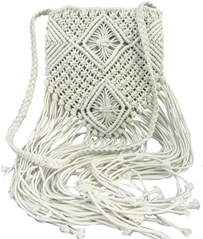 Donalworld Women Tassel Shoulder Bag Bohemian Beach Crochet Messenger Bags