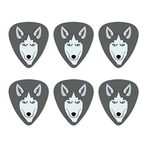 Husky Look Into My Eyes Face Pet Dog Novelty Guitar Picks Medium Gauge - Set of 6