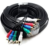 50 Feet 50 Ft 5 RCA Component Video/Audio Cable For HDTV