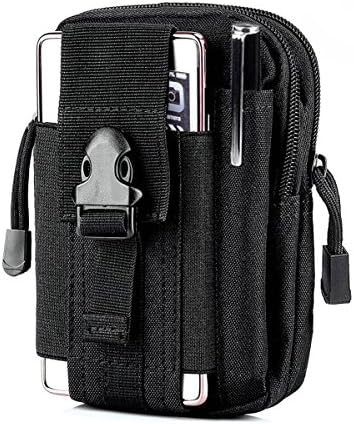 Terrernce Tactical Molle EDC Pouch, Utility Gadget Security Pack Carry Accessory Waist Bag, with Cell Phone Holster Holder for Iphone 5 6 7 5s 6s 7s Plus.(Black)