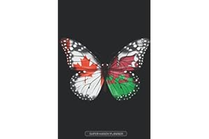 Planner: Canadian Welsh Flag Combined Butterfly Flags Of Canada Wales