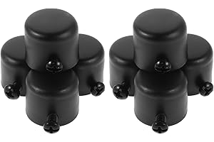 OSOLADY 8pcs Metal Curtain Rod End Caps Finials for 22mm (7/8 Inch) Round Drapery Poles Screw-on Decorative