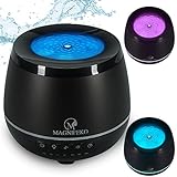 Aromatherapy Essential Oil Diffuser 200ml with Bluetooth Speakers - Magnifeko Dark Wood Grain Cool Mist Humidifier with Music Player