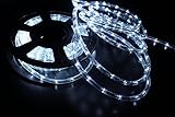 AMNA SHING LED Rope Lights, 120V Waterproof LED String Lights for Indoor, Outdoor, Backyards, Garden and Party Decoration (15M/50FT, Cool White)