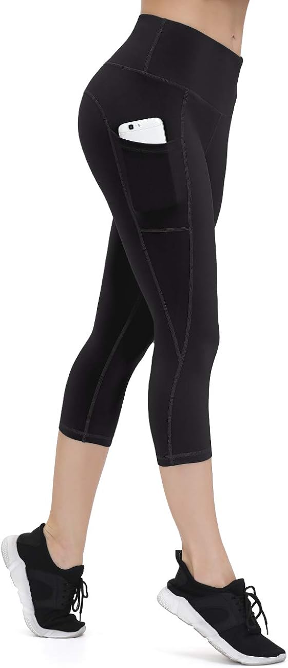 ALONG FIT Yoga Pants for Women with Pockets, Compression Workout Leggings Tummy Control: Clothing