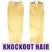Knockout Hair Fits like a Halo Hair Extensions, 20-Inch, Human, 120 Grams, Lightest Blonde - #60-20
